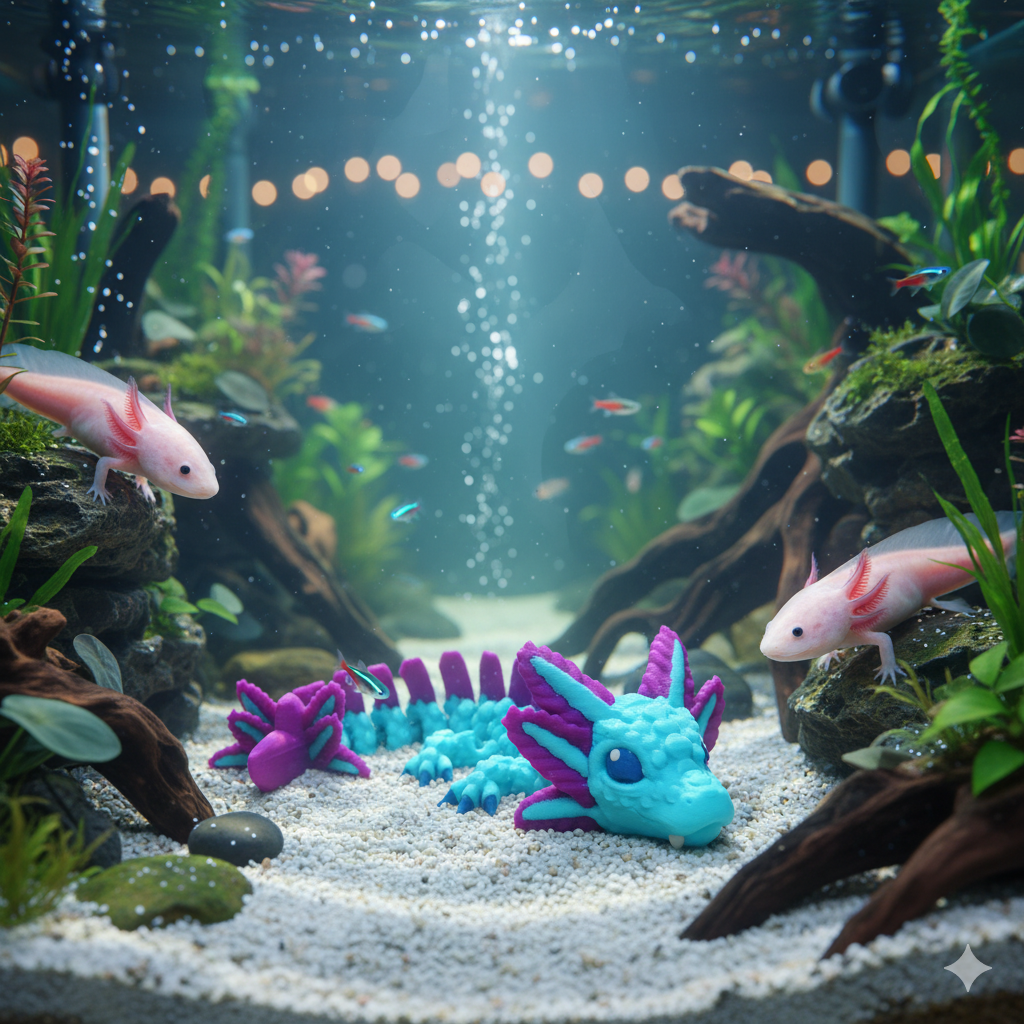 Axolotl-Drache Baby Ansicht 4